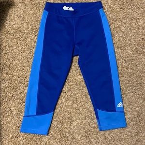 ADIDAS blue cropped leggings